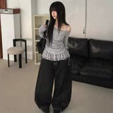 春新作 レイヤード風オフショルダートップス ２点セット | Alvia | 詳細画像7 