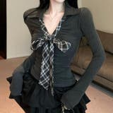 Vネックトップス オフィス セクシー | Alvia | 詳細画像4 