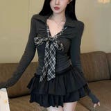 Vネックトップス オフィス セクシー | Alvia | 詳細画像7 