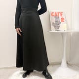 ブラック | Aラインロングスカート | Alvia
