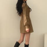 Vネックミニニットワンピース | Alvia | 詳細画像5 