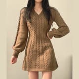 Vネックミニニットワンピース | Alvia | 詳細画像7 