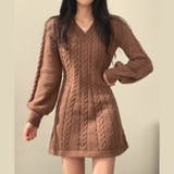 Vネックミニニットワンピース | Alvia | 詳細画像7