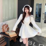 シャギーミニワンピース ふわふわフィット フレアニットワンピース | Alvia | 詳細画像16