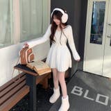 シャギーミニワンピース ふわふわフィット フレアニットワンピース | Alvia | 詳細画像17