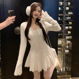 シャギーミニワンピース ふわふわフィット フレアニットワンピース | Alvia | 詳細画像5