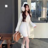 シャギーミニワンピース ふわふわフィット フレアニットワンピース | Alvia | 詳細画像7