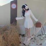 シャギーミニワンピース ふわふわフィット フレアニットワンピース | Alvia | 詳細画像8