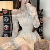 オフショルダーレースワンピース セクシー オフィス | Alvia | 詳細画像3 
