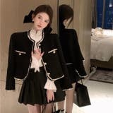 ブラック | ツイードショート丈コ-ト | Alvia