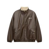 リバーシブルフェイクレザー×ボアアジャケット ブルゾン オーバーサイズ | Alvia | 詳細画像7 