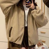 リバーシブルフェイクレザー×ボアアジャケット ブルゾン オーバーサイズ | Alvia | 詳細画像9 