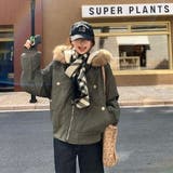 カーキ | 裏ファー付きブルゾン | Alvia