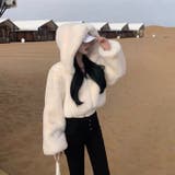 フード付きショートファーコート | Alvia | 詳細画像2 