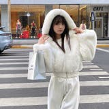 フード付きショートファーコート | Alvia | 詳細画像1 