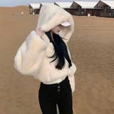 フード付きショートファーコート | Alvia | 詳細画像4 