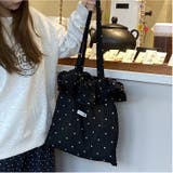 ブラック | ドットショルダーバッグ | Alvia