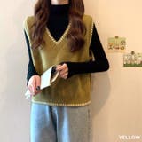 ライン デザイン Vネック | Alvia | 詳細画像3