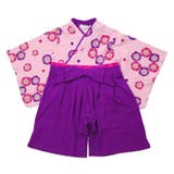 花柄紫色 | 袴ロンパース ベビー 女の子 | chil2