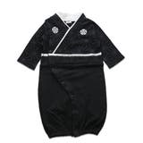 麻の葉黒色 | 袴風ツーウェイオール ベビー服 男の子 | chil2