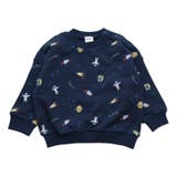 D宇宙/ネイビー | 子供服 トレーナー 総柄 | chil2