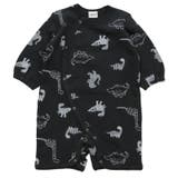 A恐竜/チャコール | 子供服 長袖 カバーオール | chil2