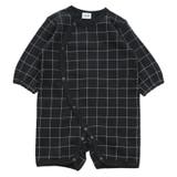 Hウィンドウペン/チャコール | 子供服 長袖 カバーオール | chil2
