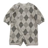 Lアーガイル/グレー | 子供服 長袖 カバーオール | chil2