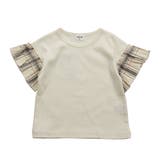 Cチェック・クリーム | 半袖 袖フリルTシャツ 子供服 | chil2