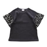 Eレオパード・ブラック | 半袖 袖フリルTシャツ 子供服 | chil2