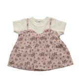 Bフラワー・ピンク | 半袖 キャミ付きTシャツ 子供服 | chil2