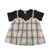 Fチェック・クリーム | 半袖 キャミ付きTシャツ 子供服 | chil2