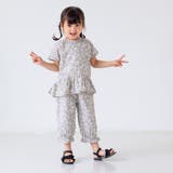 D小花・グレー | 子供服 セットアップ 半袖 | chil2
