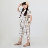 Fチェック・クリーム | 子供服 セットアップ 半袖 | chil2