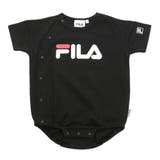 Bロゴ大・ブラック | フィラ 半袖ロンパース 前開き | chil2