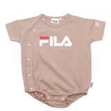 Cロゴ大・スモークピンク | フィラ 半袖ロンパース 前開き | chil2