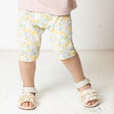 Gフラワー/ホワイト | 子供服 5分丈 レギンス | chil2