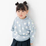 Iフラワー/サックス | トレーナー キッズ 子供服 | chil2