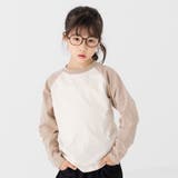 クリーム×ベージュ | キッズ 長袖 Tシャツ | chil2