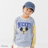 マルチ配色/サックス | ミッキーマウス 長袖 Tシャツ | chil2