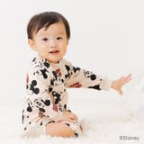 総柄/クリーム | ミッキーマウス カバーオール ロンパース | chil2