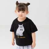 Fキャット/ブラック | キッズ 半袖 Tシャツ | chil2