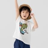 D恐竜/ホワイト | キッズ 半袖 Tシャツ | chil2