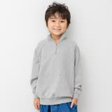 グレー | 綿100% ハーフジップ トレーナー | chil2