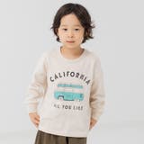 Cワゴンカー/クリーム | 綿100% プリント 長袖Tシャツ | chil2