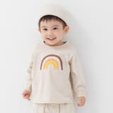 Gにじ/クリーム | 綿100% プリント 長袖Tシャツ | chil2