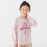 Fミルクセーキ/スモークピンク | 綿100％ プリント 長袖Tシャツ | chil2