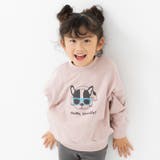 Lいぬ/スモークピンク | 綿100% プリントトレーナー キッズ | chil2