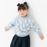 Cフラワー/サックス | 綿100％ 総柄プリント トレーナー | chil2