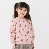 Gいちご/スモークピンク | 綿100％ 総柄プリント トレーナー | chil2